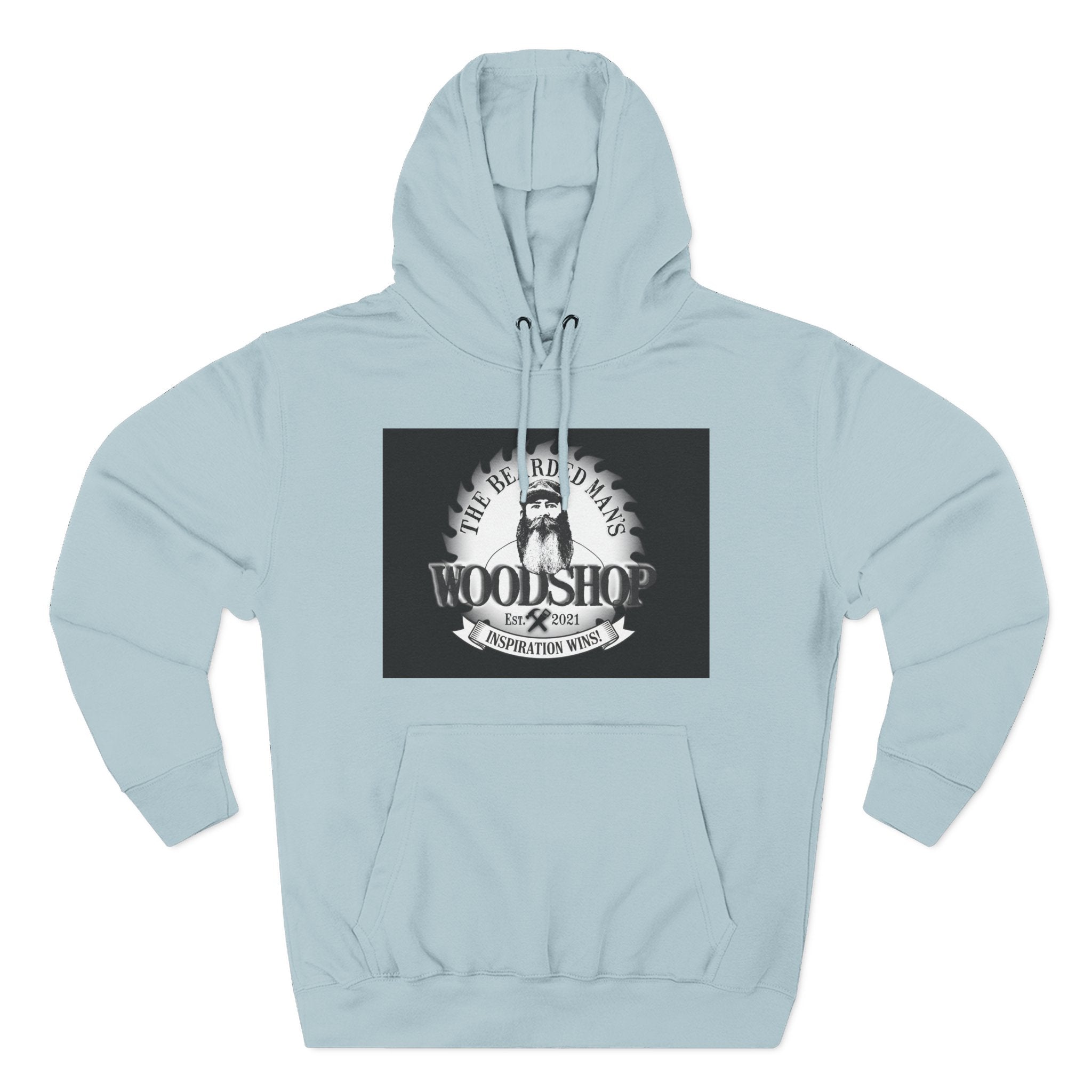 Woodshop Logo Hoodie — Vintage Woodworking Workshop Sweatshirt