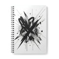 Abstract Ink Splash A5 Wirobound Notebook — Graphic Black Sketch Journal
