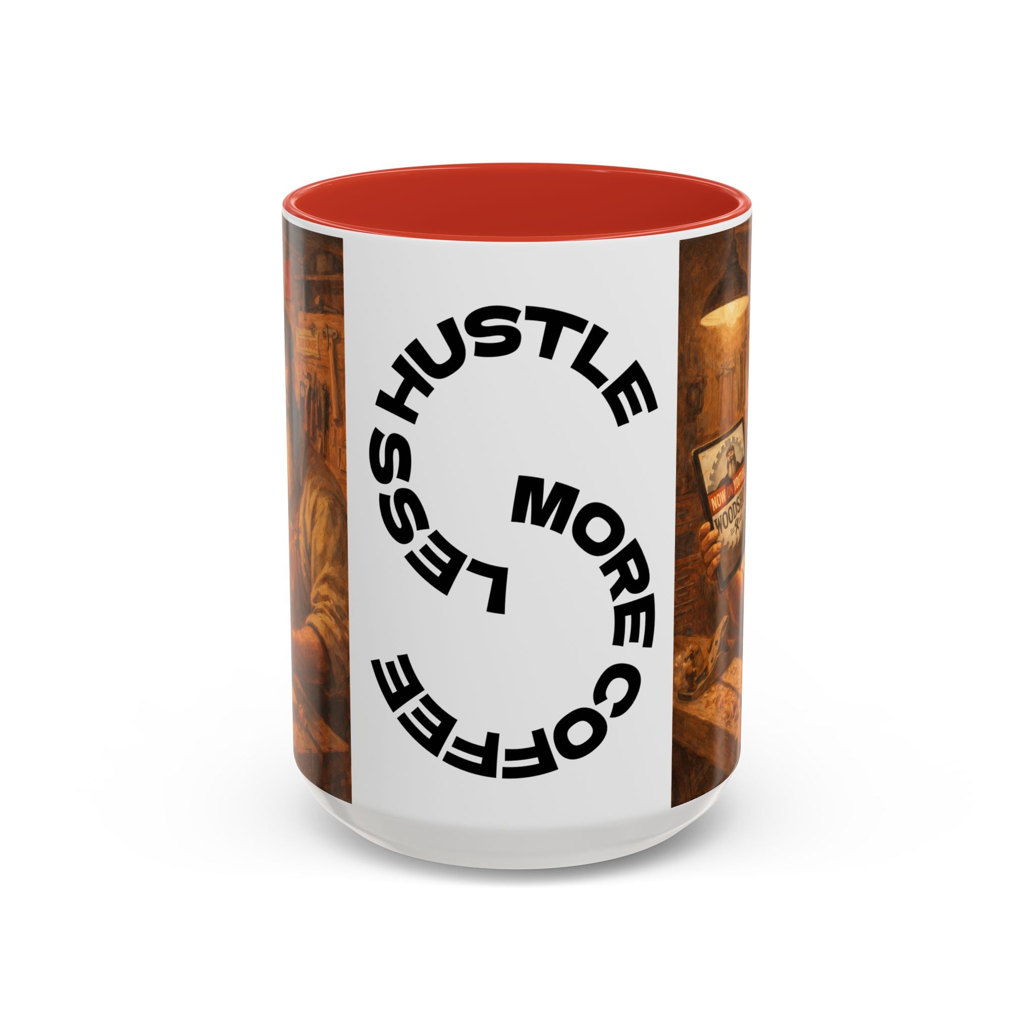 Woodshop Craftsman Coffee Mug – Rustic Carpenter Workshop Design (11/15oz)