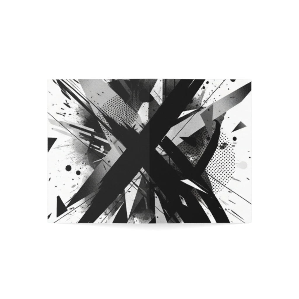 Abstract Black Ink Splash Greeting Cards — Modern Minimalist Note Cards (1/10/30/50 pcs)