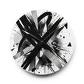Abstract Black Ink Splash Acrylic Wall Clock — Modern Monochrome Art Timepiece