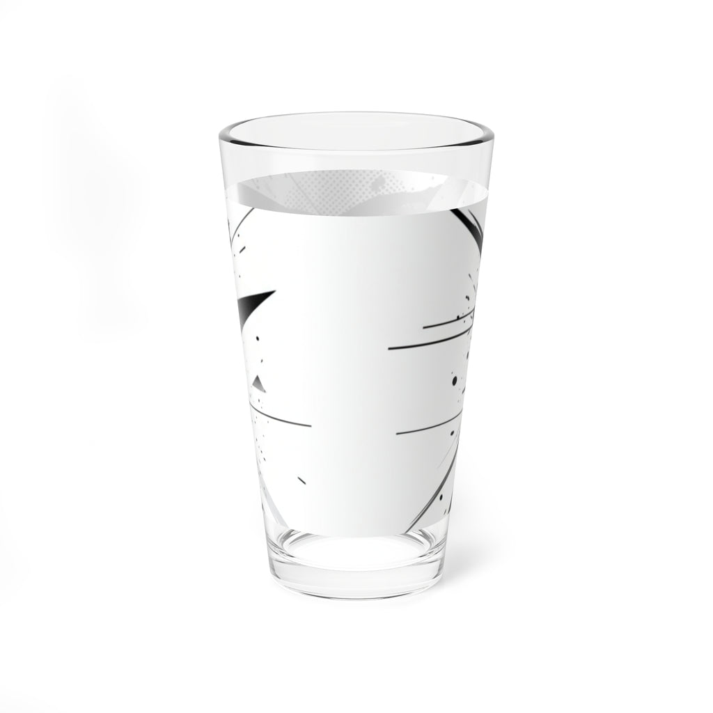 16oz Mixing Glass — Monochrome Abstract Bar Pint Glass