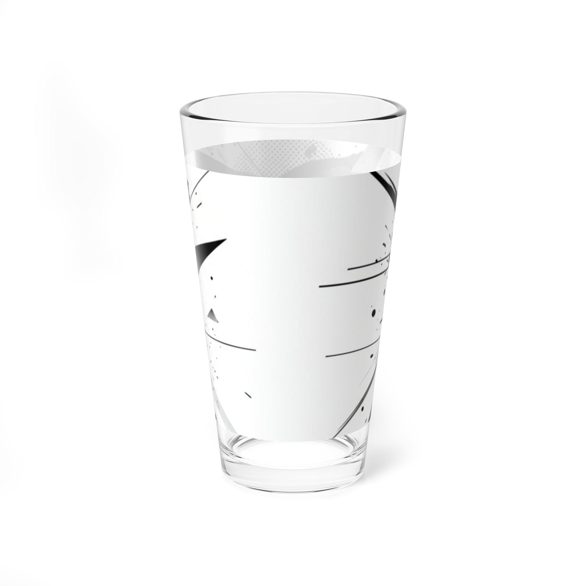 16oz Mixing Glass — Monochrome Abstract Bar Pint Glass