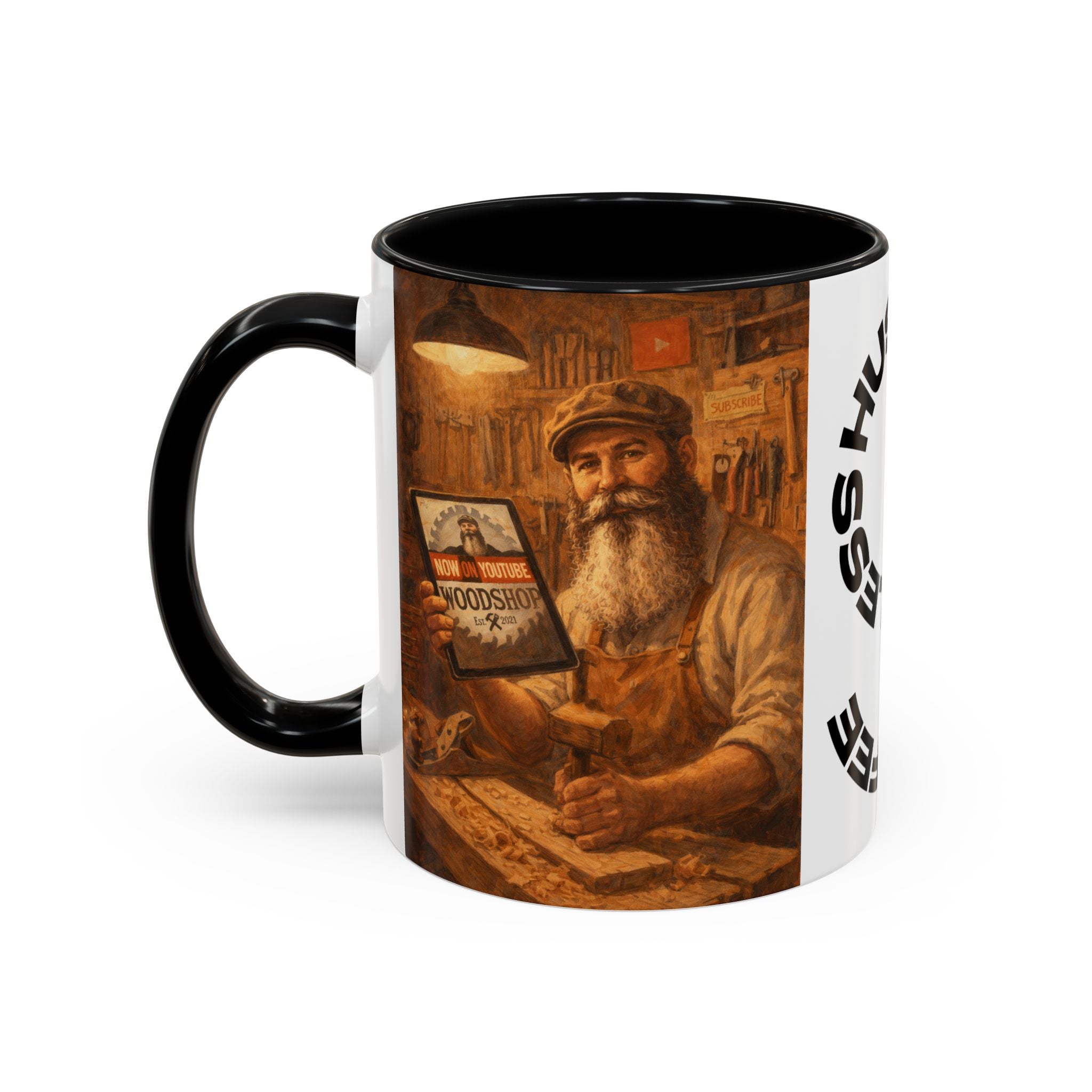 Woodshop Craftsman Coffee Mug – Rustic Carpenter Workshop Design (11/15oz)