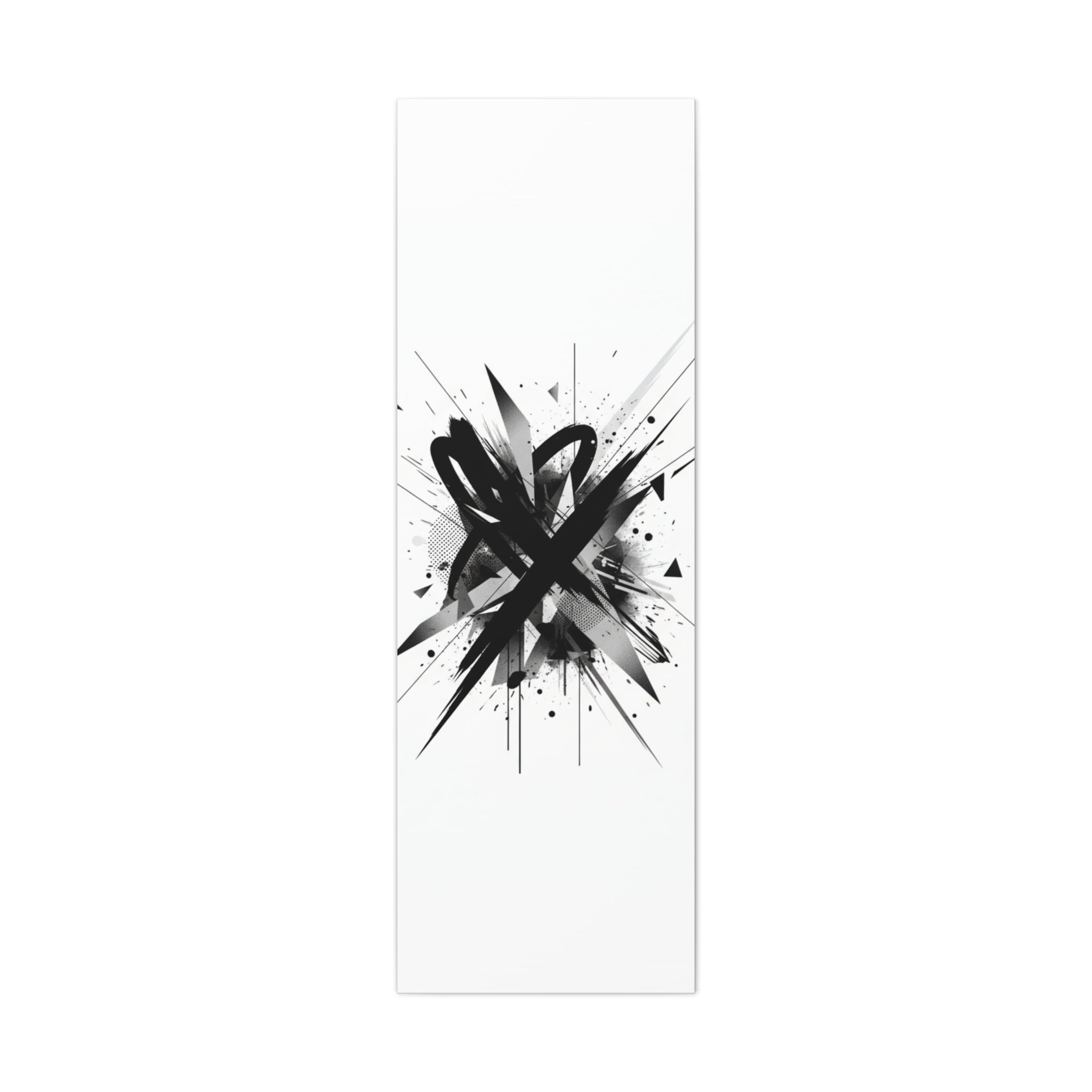 Abstract Black Brushstroke Canvas Wall Art — Modern Monochrome Home Decor
