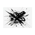 Abstract Black Graffiti Art Poster — Rolled Modern Wall Print