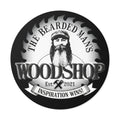 Bearded Man's Woodshop Round Vinyl Sticker — 'Inspiration Wins' Logo