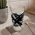 16oz Mixing Glass — Monochrome Abstract Bar Pint Glass