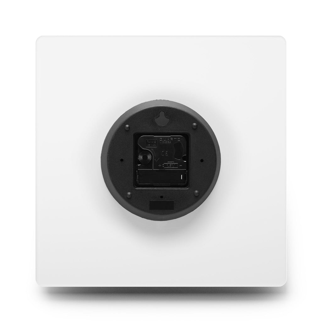 Abstract Black Ink Splash Acrylic Wall Clock — Modern Monochrome Art Timepiece