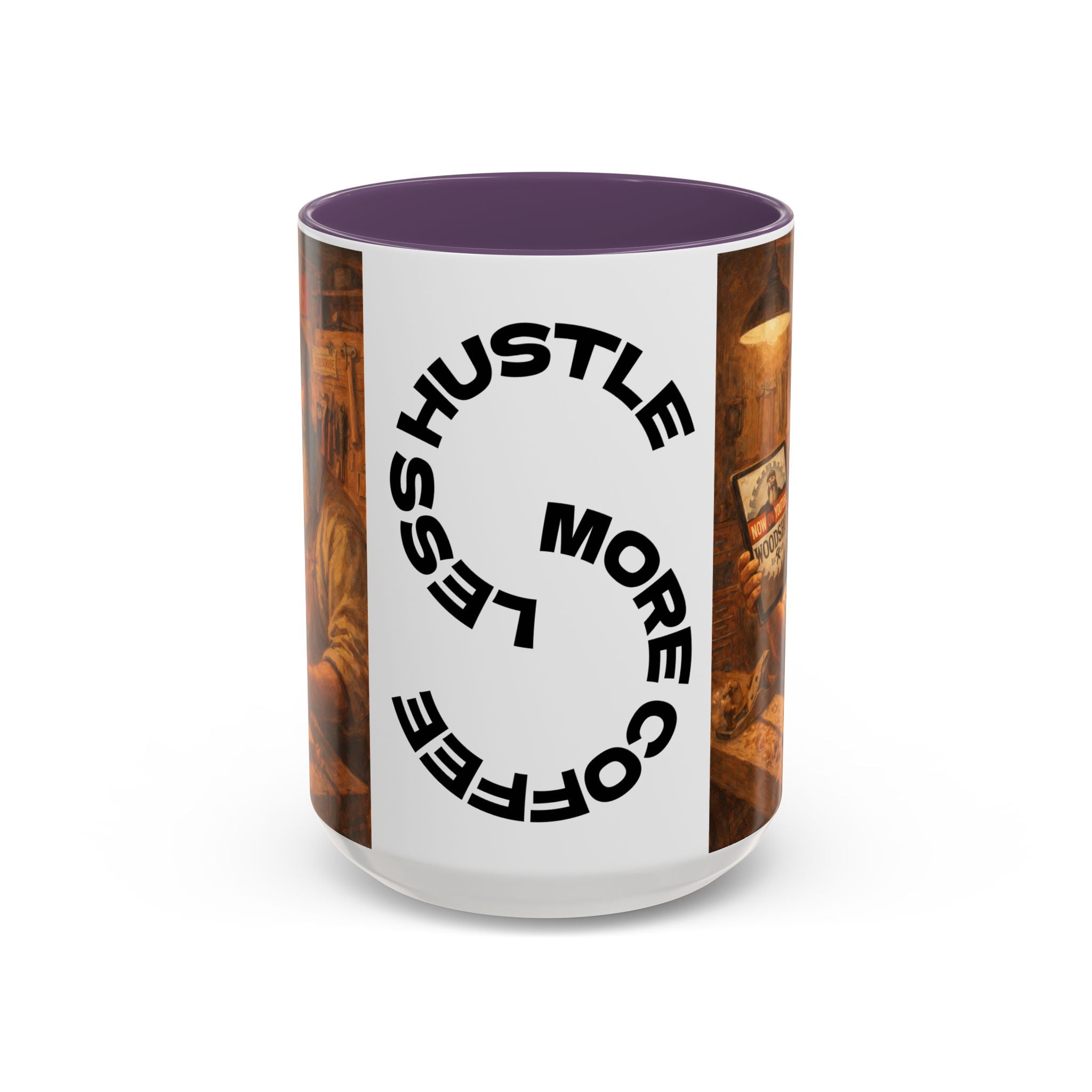 Woodshop Craftsman Coffee Mug – Rustic Carpenter Workshop Design (11/15oz)